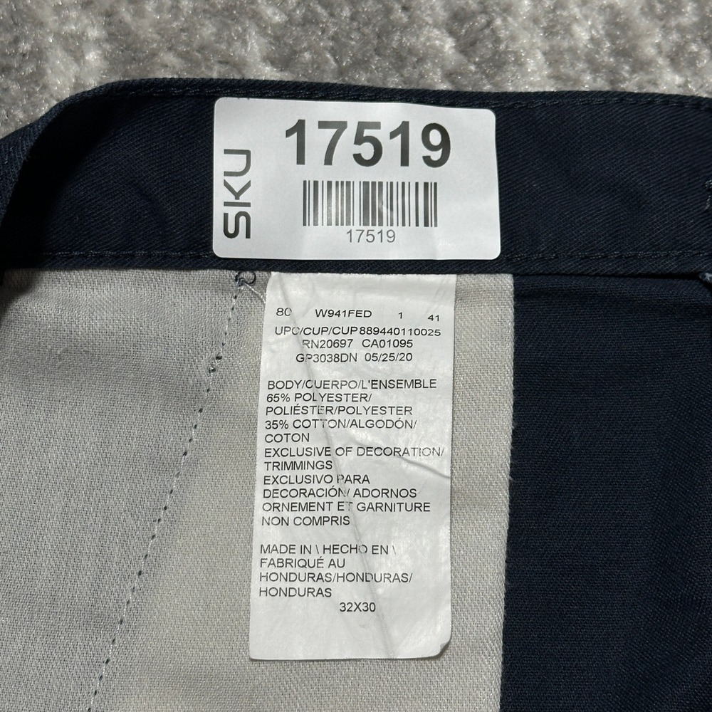 Genuine Dickies Cargo Pants Mens 32x30 Navy Blue Excellent Straight Leg Utility - Picture 5 of 11